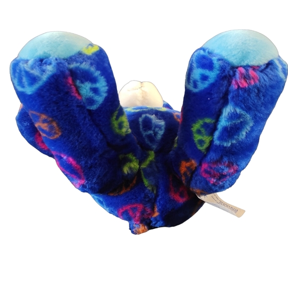 Build A Bear BABW Blue Teddy Bear Peace Sign 14" Stuffed Plush BABW - Picture 7 of 13